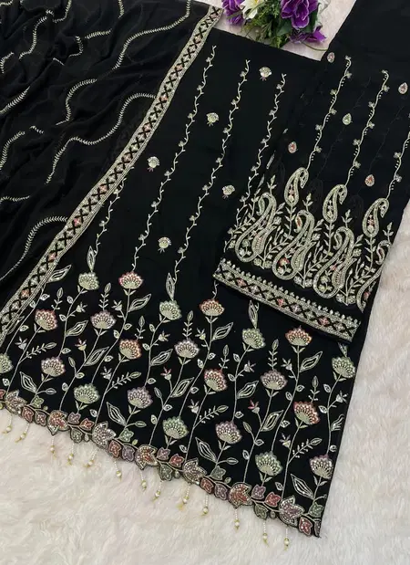 Tawakal 1315 Heavy Faux Georgette With Embroidery Work Dress Material Wholesalers In Delhi